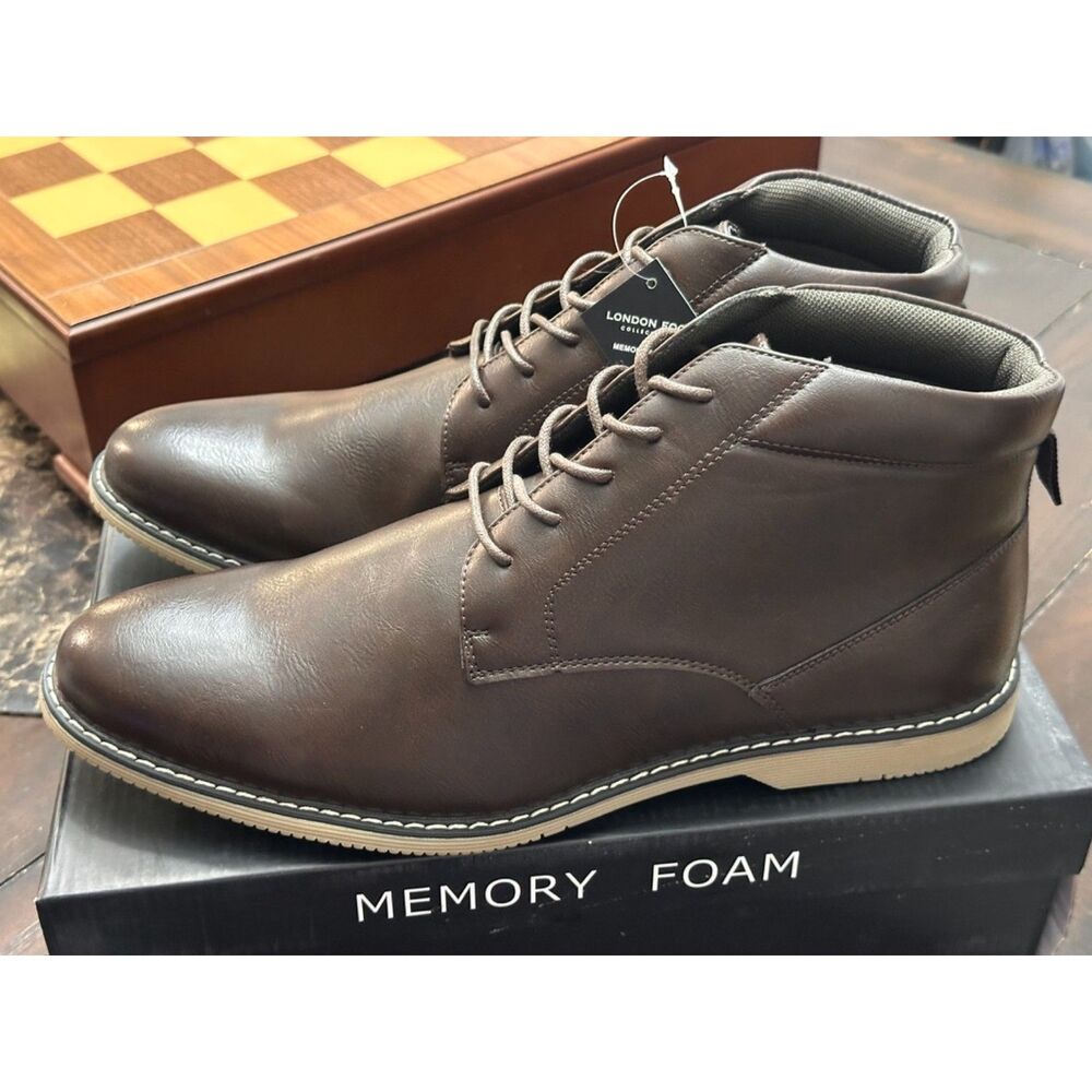 London Fog Men's Tyler Chukka Boots – Brown – Size 13M (New In Box)